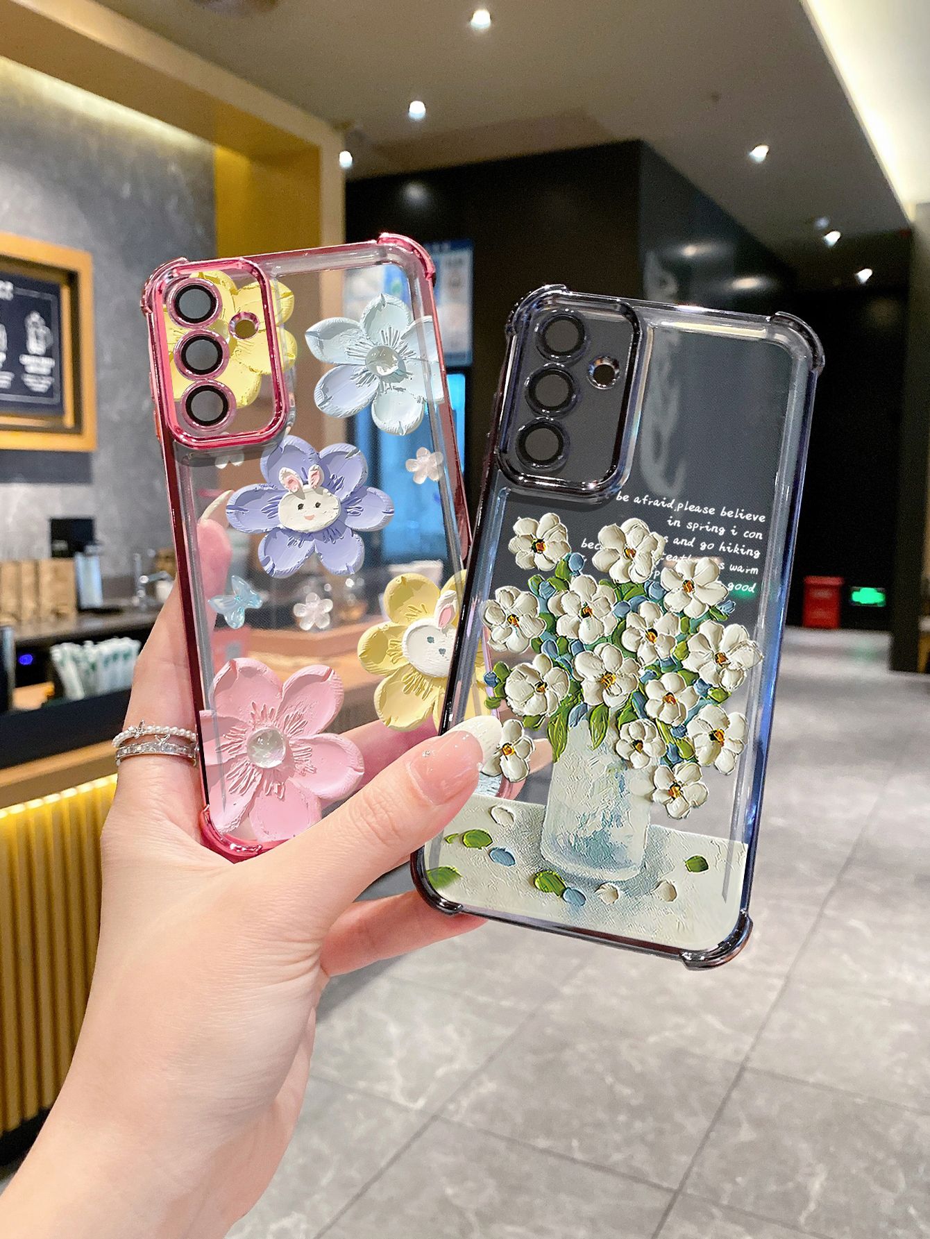 For Huawei Pura 70 Ultra Mate 60 70 Pro Honor 300 200 X9A 90 Lite Smile Flower Plating Frame Clear Phone Case Anti-shock Cover