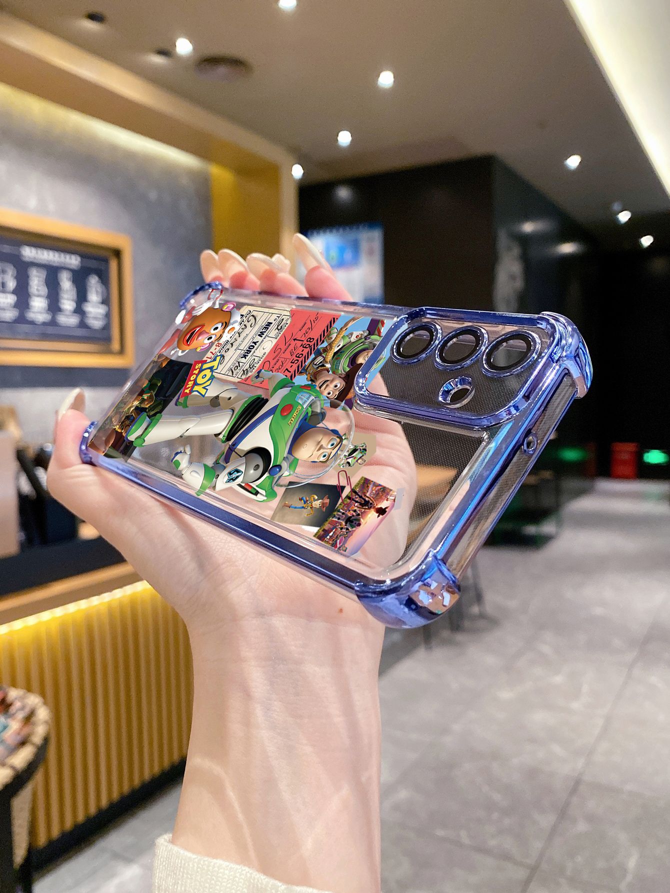 For iPhone 16 15 Pro Max 14 Plus 13 12 11 XR 8 7 SE 2022 XS Toy Stories Woody Plating Frame Clear Phone Case Anti-shock Cover