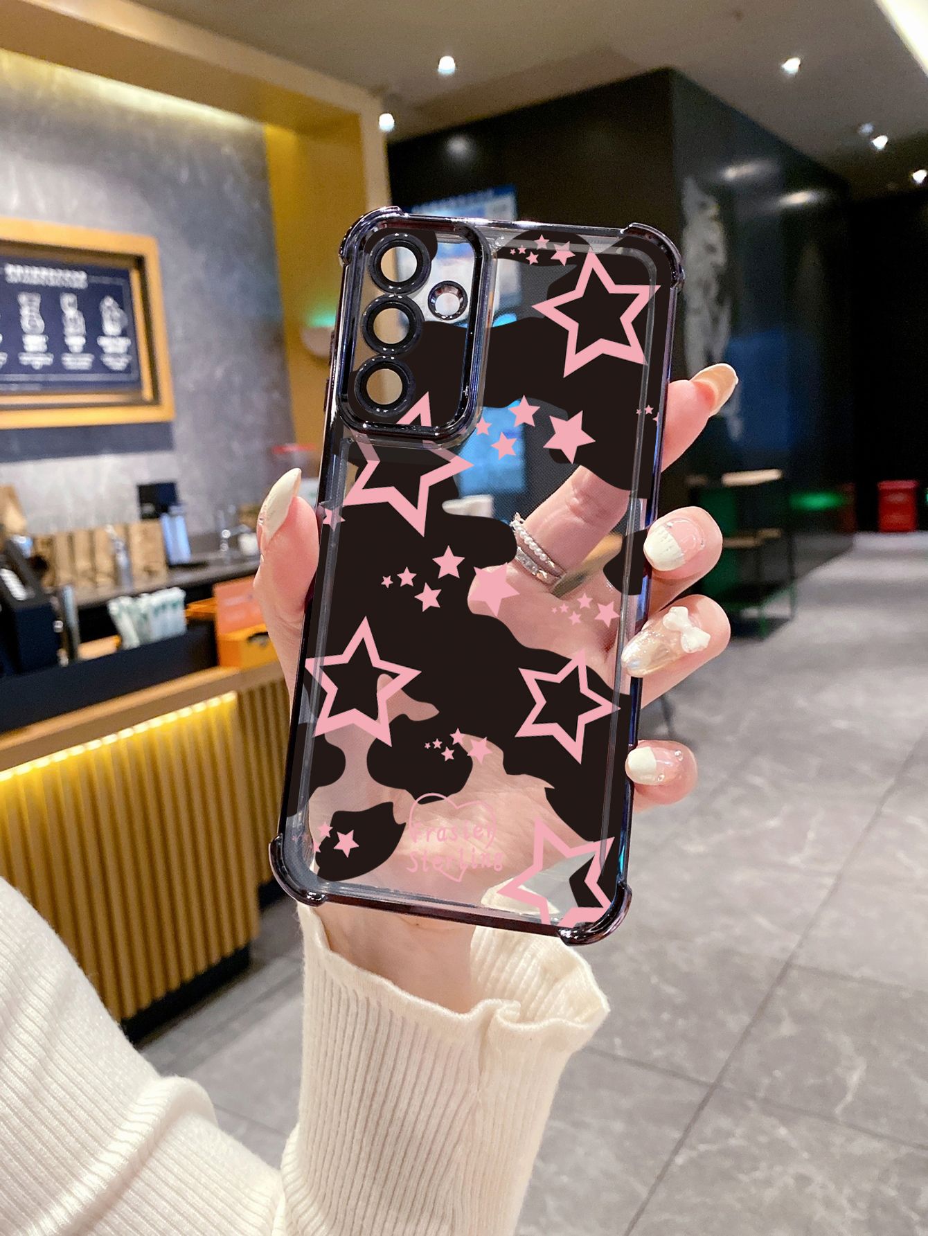 For Xiaomi Redmi Note 14 13 Pro 5G 12S 4G 12 Turbo 11S 13C 12C Light Dark Stars Plating Frame Clear Phone Case Anti-shock Cover