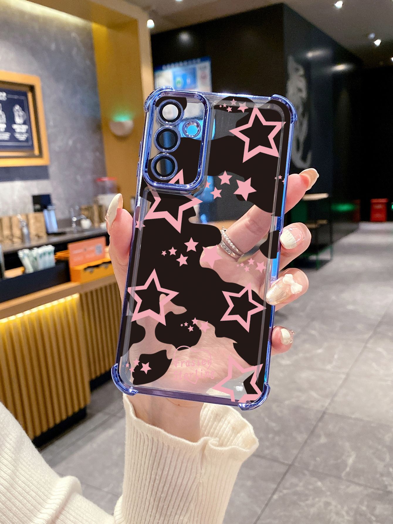 For Xiaomi Redmi Note 14 13 Pro 5G 12S 4G 12 Turbo 11S 13C 12C Light Dark Stars Plating Frame Clear Phone Case Anti-shock Cover