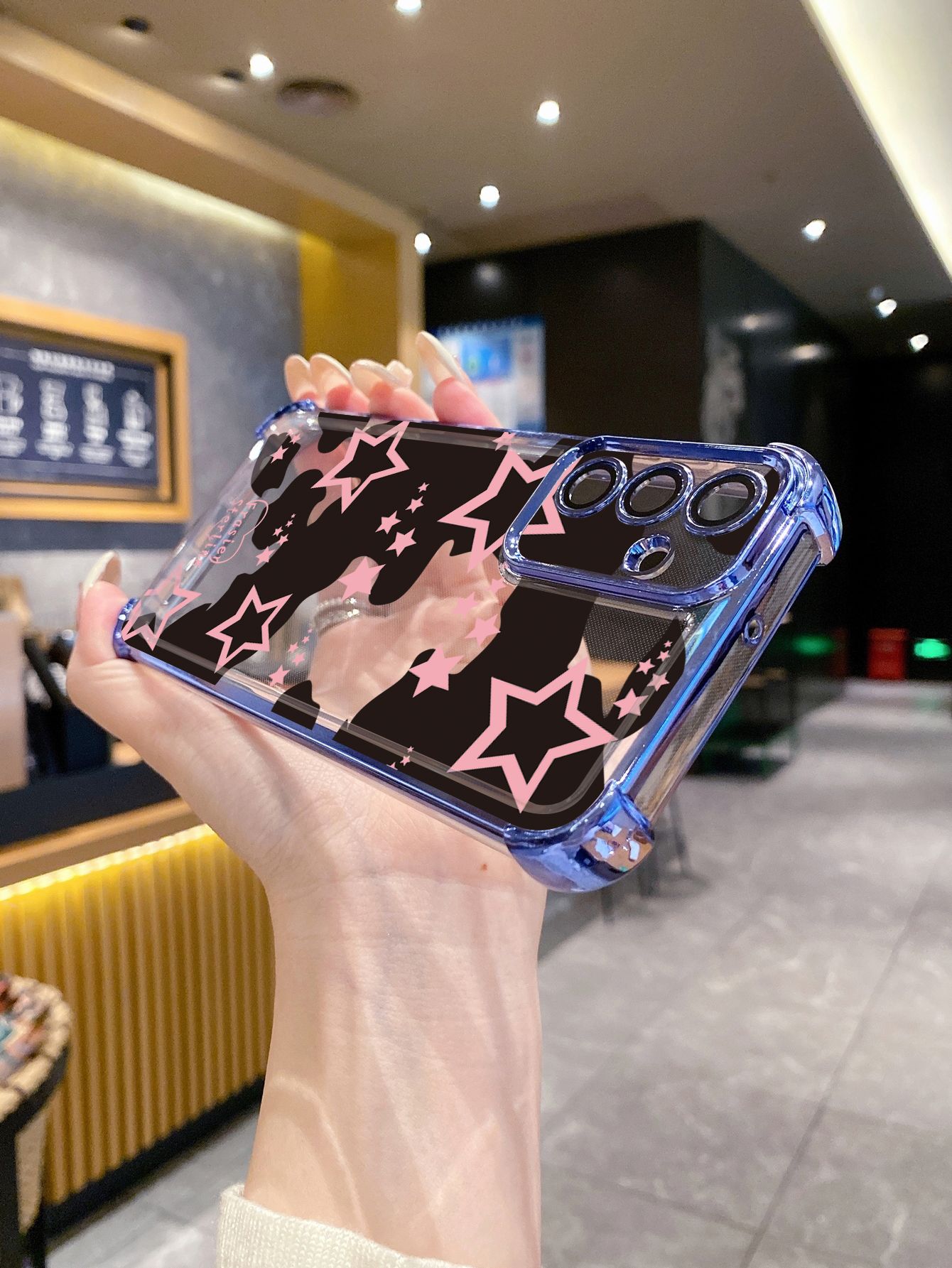 For Xiaomi Redmi Note 14 13 Pro 5G 12S 4G 12 Turbo 11S 13C 12C Light Dark Stars Plating Frame Clear Phone Case Anti-shock Cover