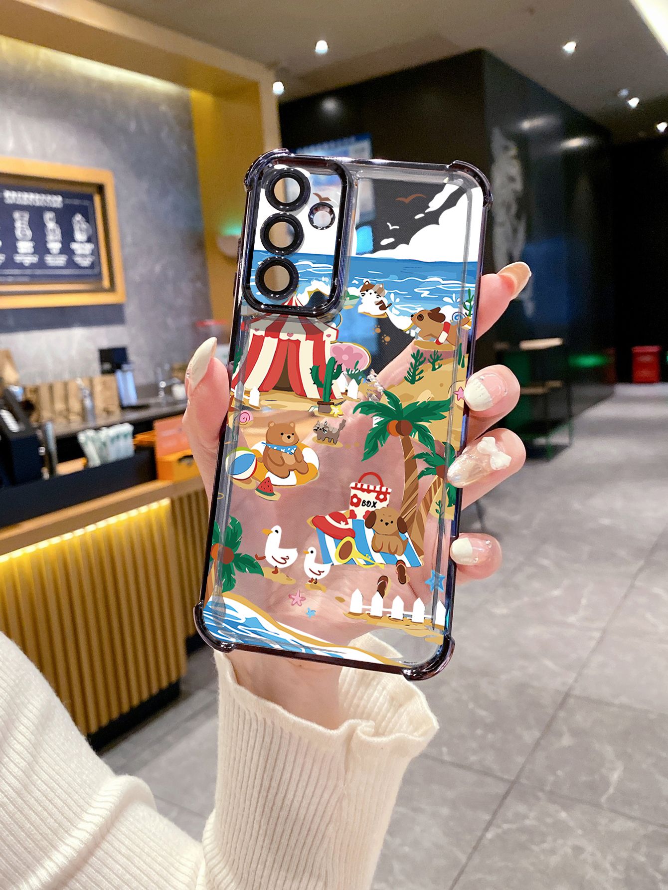 For Huawei Pura 70 Ultra Mate 60 70 Pro Honor 300 200 X9A 90 Lite Amusement Park Plating Frame Clear Phone Case Anti-shock Cover