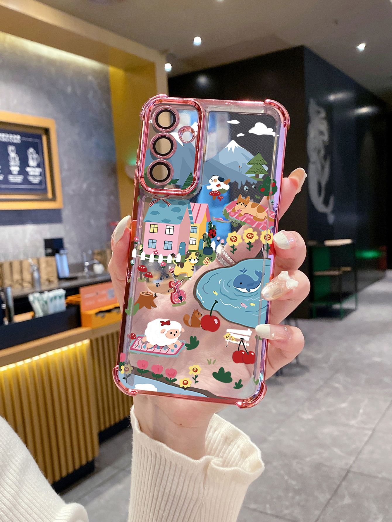 For Huawei Pura 70 Ultra Mate 60 70 Pro Honor 300 200 X9A 90 Lite Amusement Park Plating Frame Clear Phone Case Anti-shock Cover