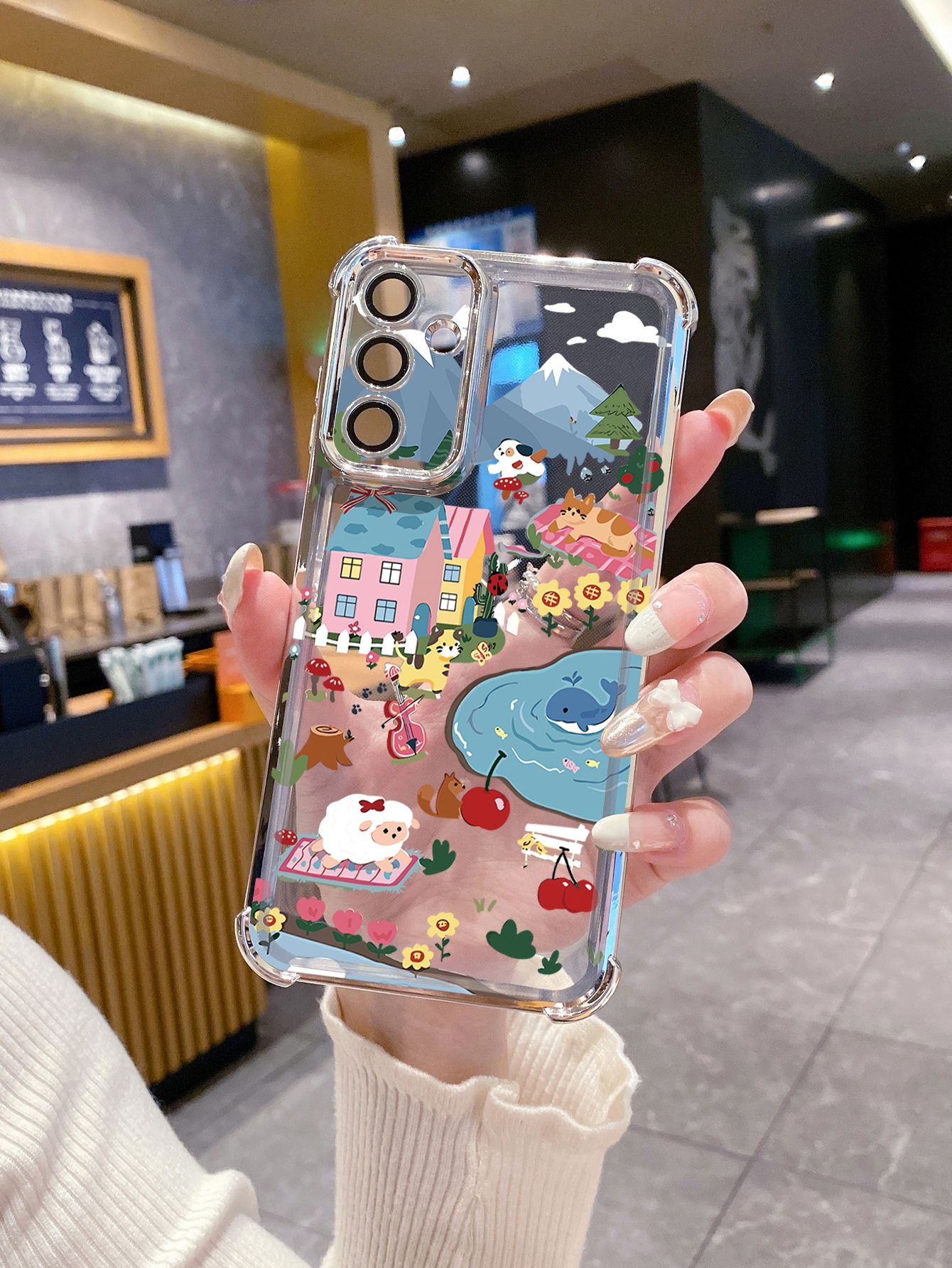 For Huawei Pura 70 Ultra Mate 60 70 Pro Honor 300 200 X9A 90 Lite Amusement Park Plating Frame Clear Phone Case Anti-shock Cover