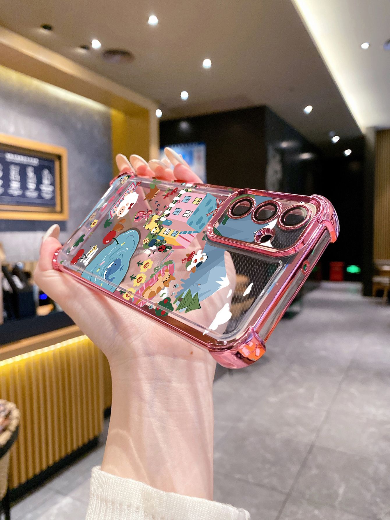 For Huawei Pura 70 Ultra Mate 60 70 Pro Honor 300 200 X9A 90 Lite Amusement Park Plating Frame Clear Phone Case Anti-shock Cover