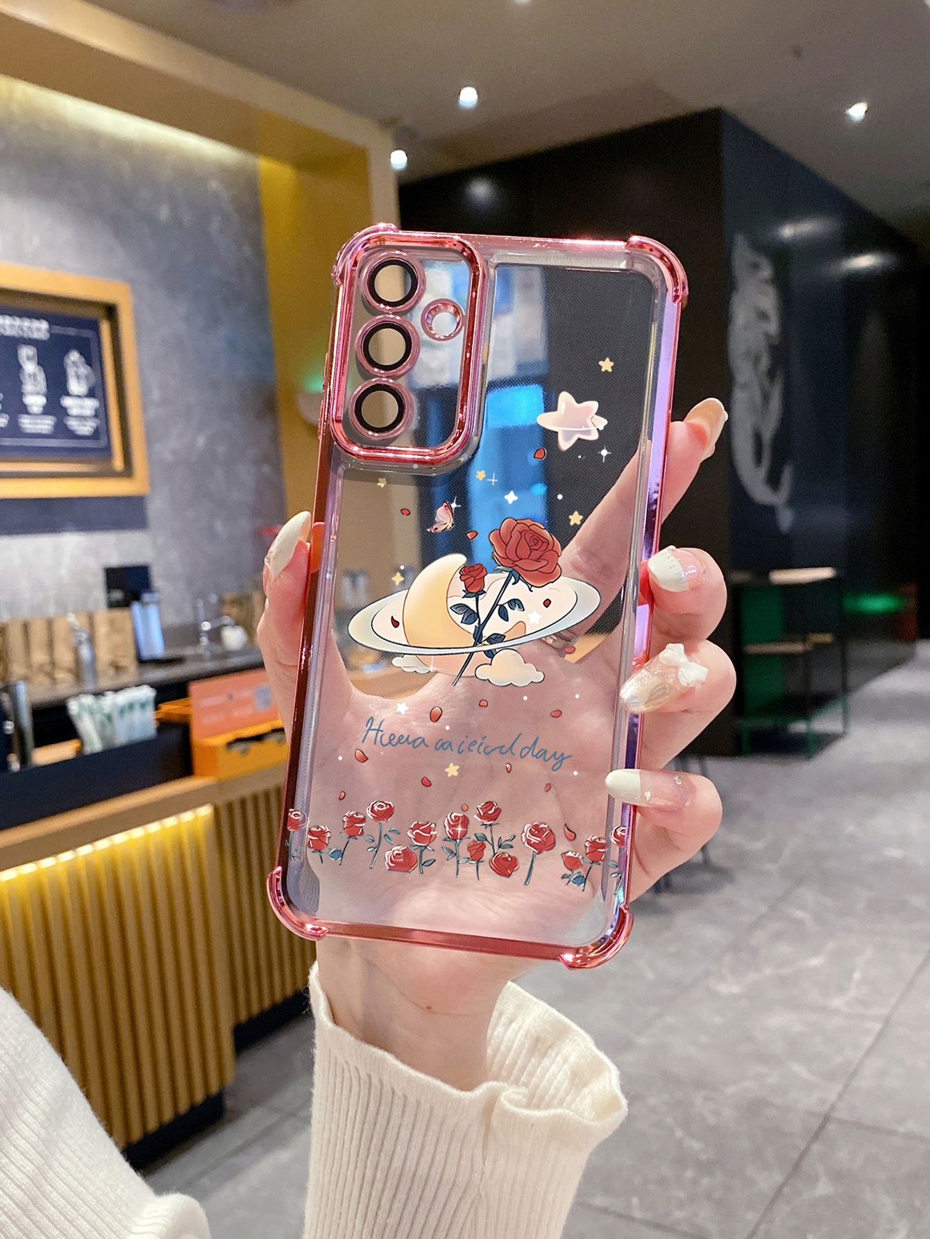 For Huawei Pura 70 Ultra Mate 60 70 Pro Honor 300 200 X9A 90 Lite Rose Butterfly Plating Frame Clear Phone Case Anti-shock Cover