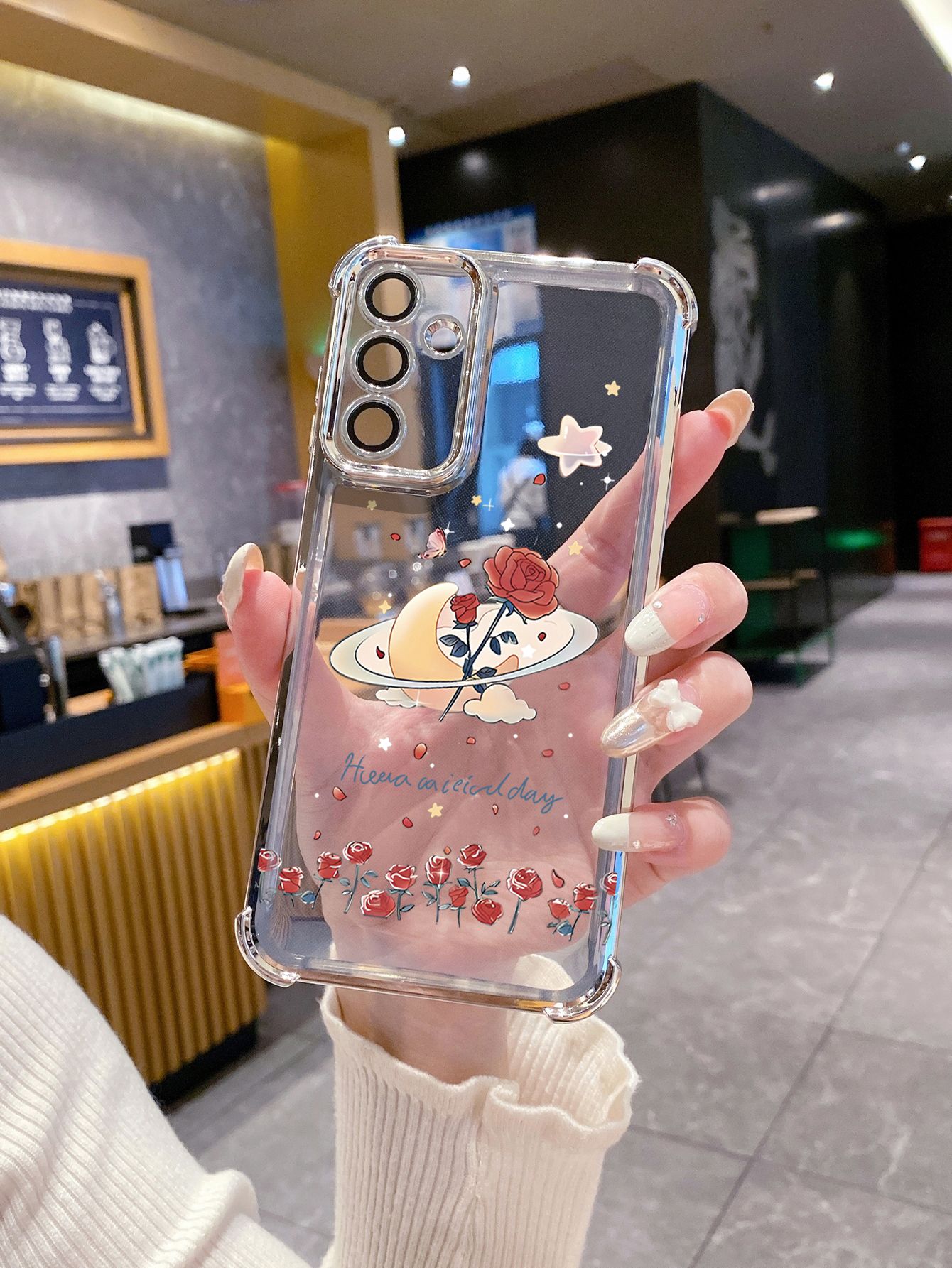 For Huawei Pura 70 Ultra Mate 60 70 Pro Honor 300 200 X9A 90 Lite Rose Butterfly Plating Frame Clear Phone Case Anti-shock Cover