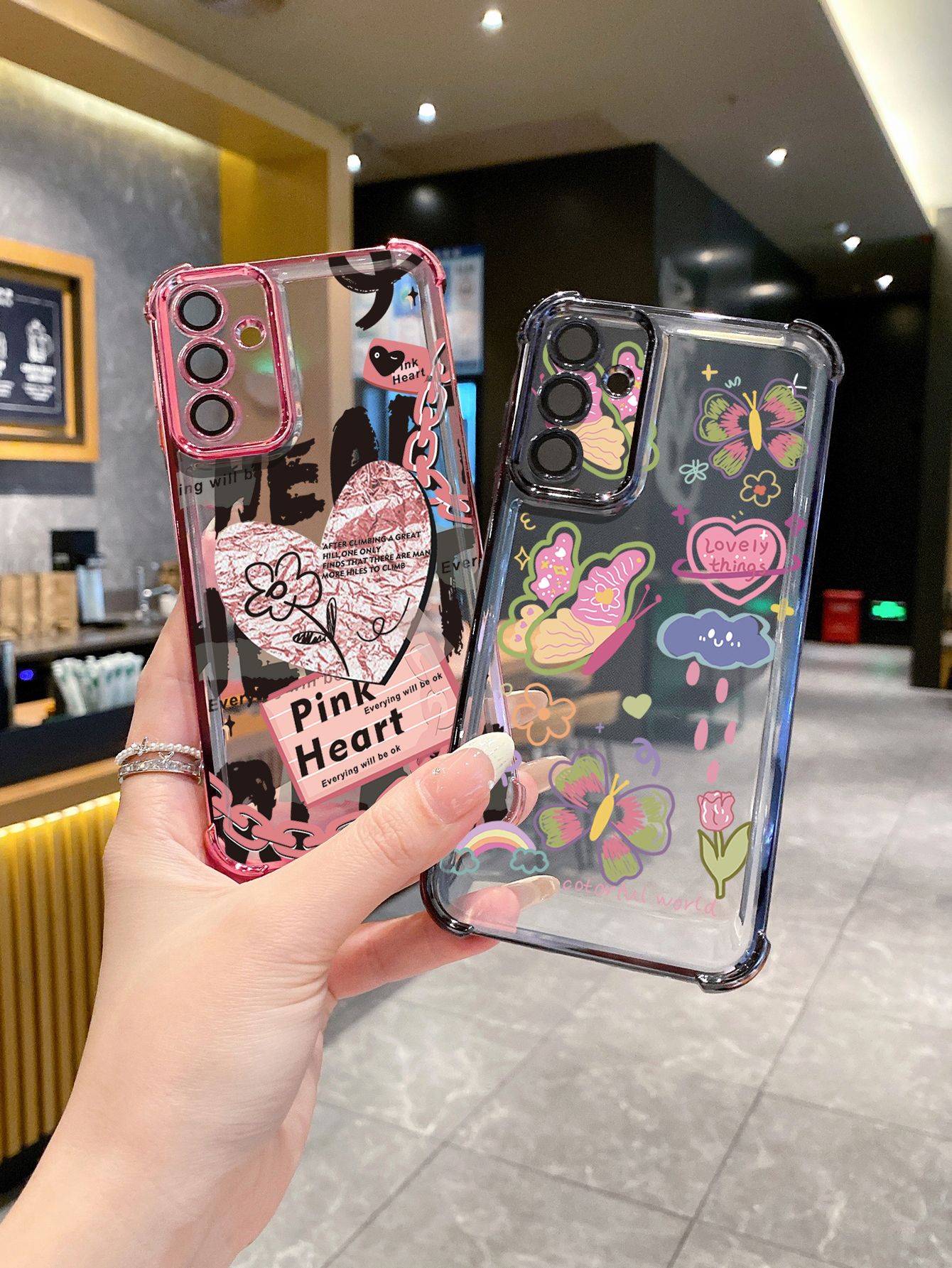 For Huawei Pura 70 Ultra Mate 60 70 Pro Honor 300 200 X9A 90 Lite Heart Flower Butterfly Plating Frame Clear Phone Case Anti-shock Cover
