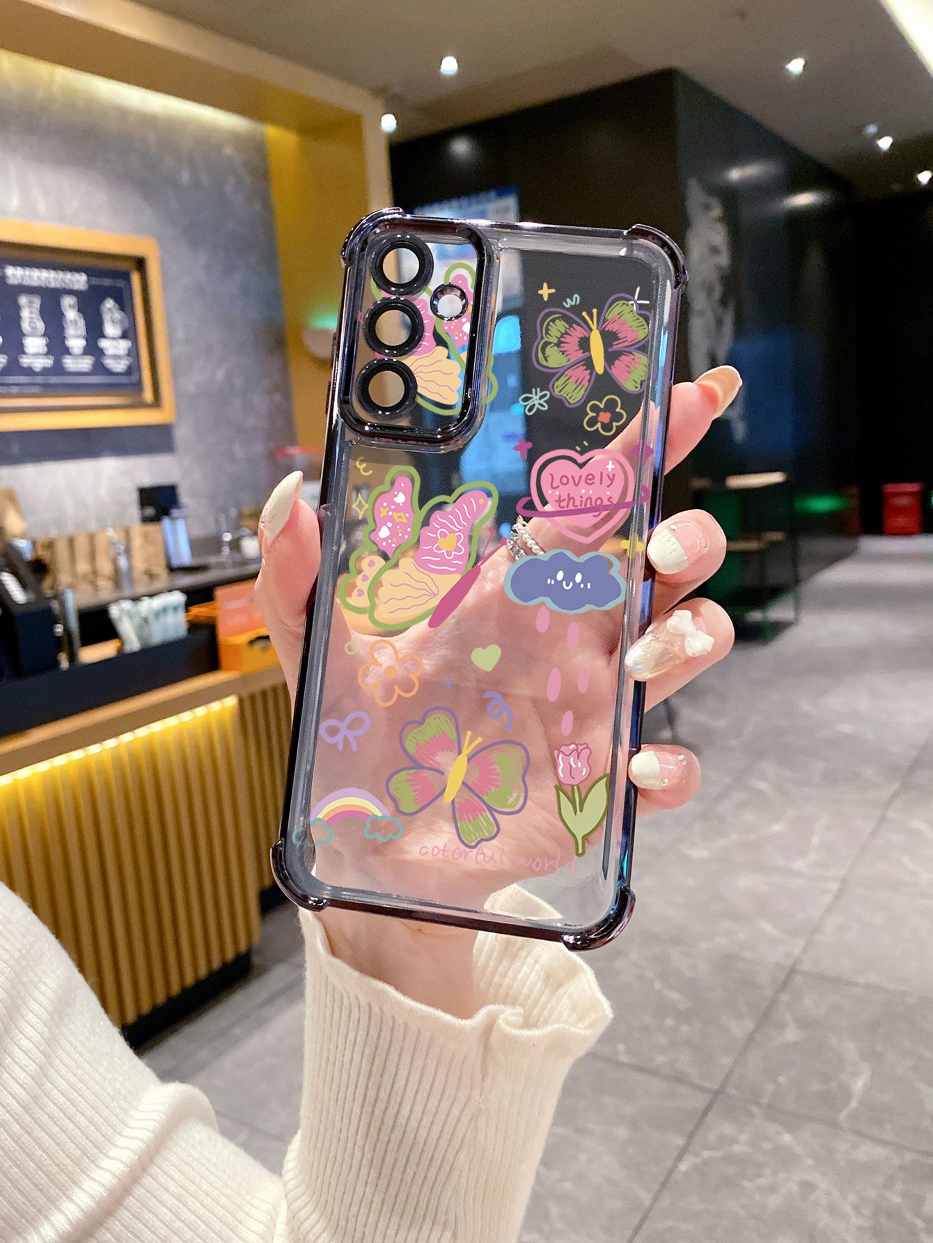 For Huawei Pura 70 Ultra Mate 60 70 Pro Honor 300 200 X9A 90 Lite Heart Flower Butterfly Plating Frame Clear Phone Case Anti-shock Cover