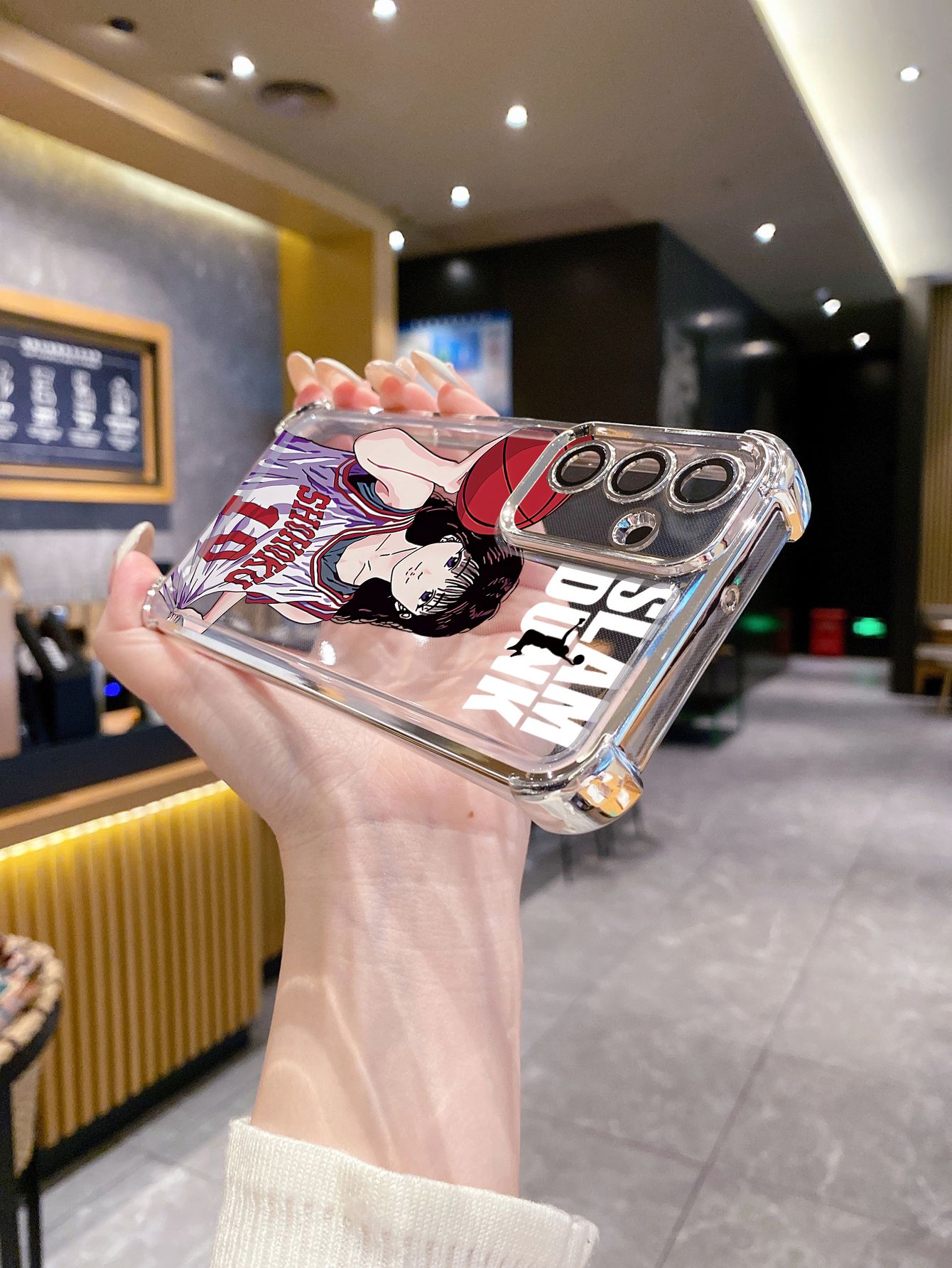 For Huawei Pura 70 Ultra Mate 60 70 Pro Honor 300 200 X9A 90 Lite SLAM DUNK Plating Frame Clear Phone Case Anti-shock Cover