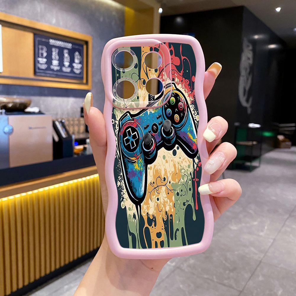For ITEl A04 A60 A70 P40 S23 Plus Game Controller Wave Frame Phone Case Anti Drop Cover
