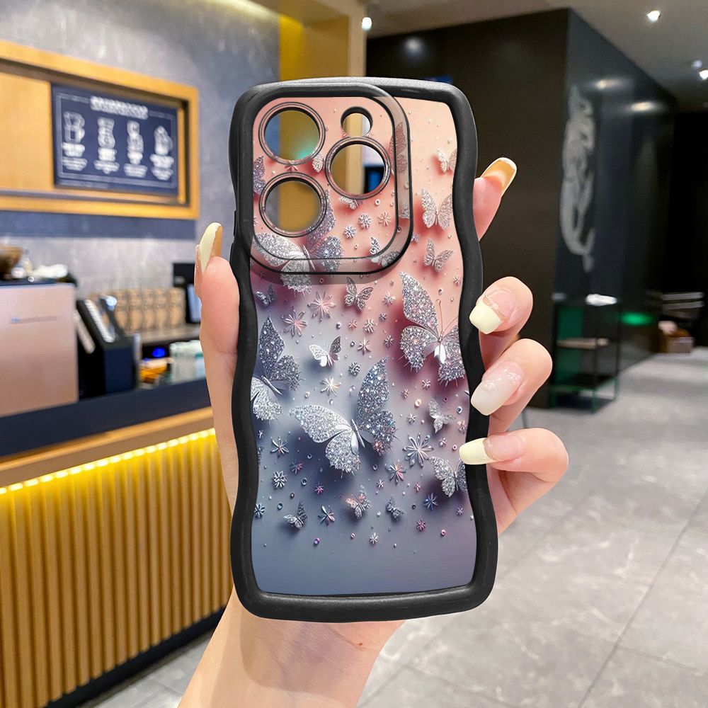 For Tecno Camon 19 Pro NEO 20 30 POP 6 GO 7 Spark GO 2023 8C 9 10 Pro 20C Butterflies Forest Wave Frame Phone Case Anti Drop Cover