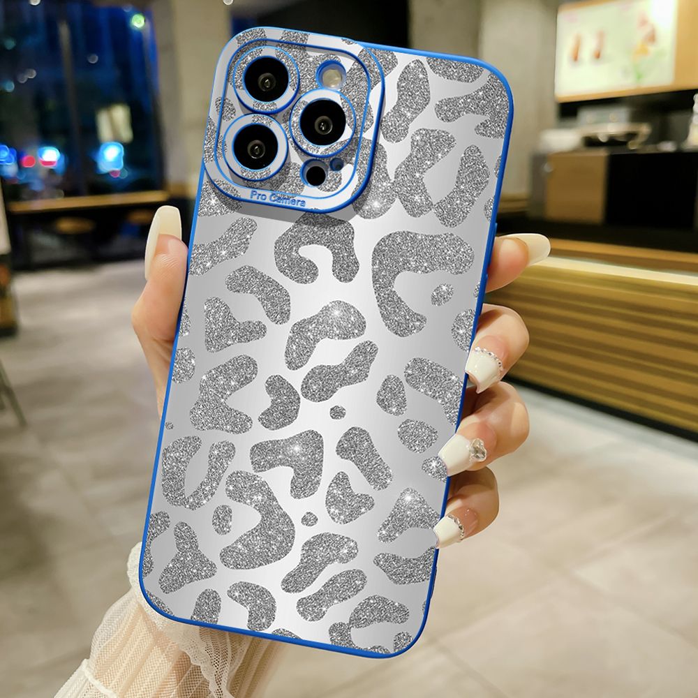 For iPhone 16 Pro Max 14 Plus 13 Pro Max 12 11 XR 8 7 SE 2022 XS Max Gradient Leopard Full Protective Case Anti Drop Cover
