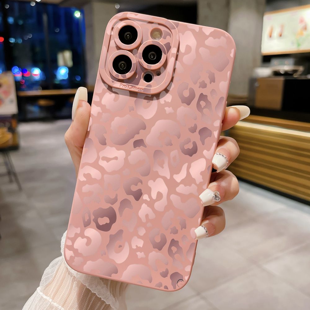 For iPhone 16 Pro Max 14 Plus 13 Pro Max 12 11 XR 8 7 SE 2022 XS Max Gradient Leopard Full Protective Case Anti Drop Cover