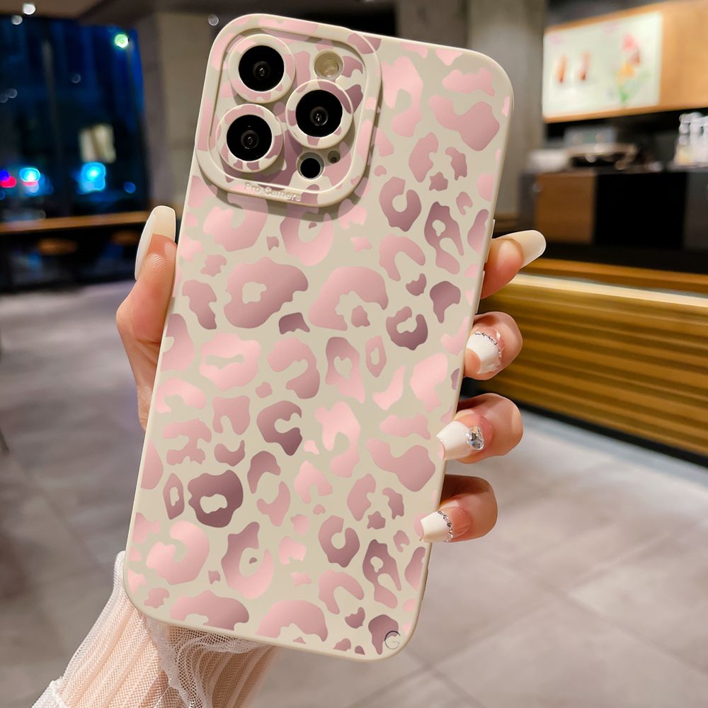 For iPhone 16 Pro Max 14 Plus 13 Pro Max 12 11 XR 8 7 SE 2022 XS Max Gradient Leopard Full Protective Case Anti Drop Cover