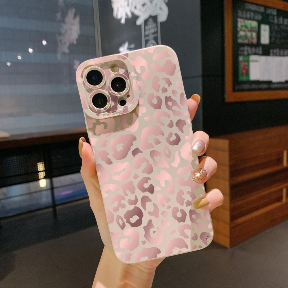 For iPhone 16 Pro Max 14 Plus 13 Pro Max 12 11 XR 8 7 SE 2022 XS Max Gradient Leopard Full Protective Case Anti Drop Cover