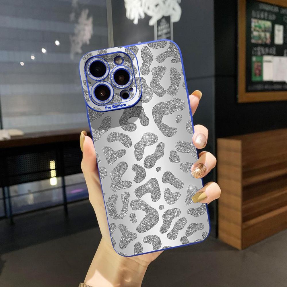 For iPhone 16 Pro Max 14 Plus 13 Pro Max 12 11 XR 8 7 SE 2022 XS Max Gradient Leopard Full Protective Case Anti Drop Cover