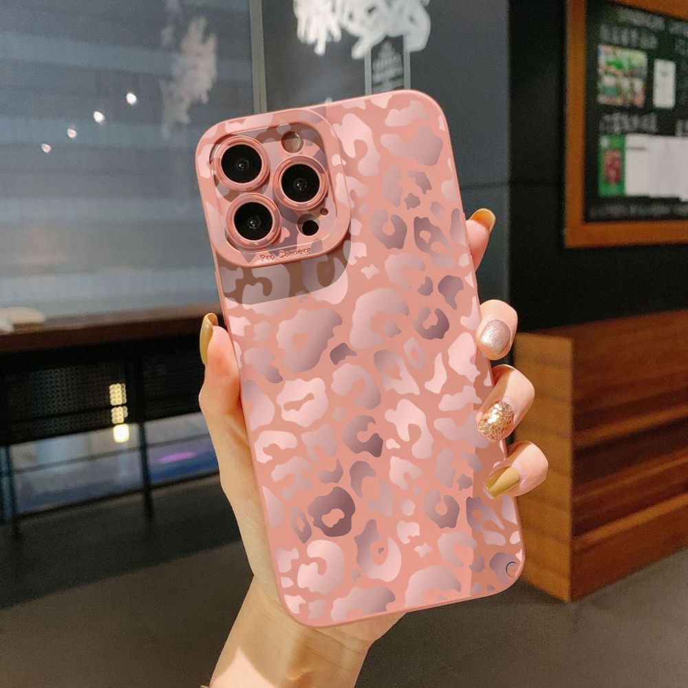 For iPhone 16 Pro Max 14 Plus 13 Pro Max 12 11 XR 8 7 SE 2022 XS Max Gradient Leopard Full Protective Case Anti Drop Cover