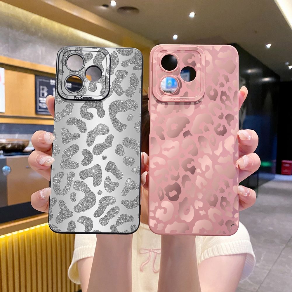 For Realme C61 C63 C65 C67 C53 C51 Note 50 60 C21 C33 C30 C35 C11 2021 C12 C15 C21Y C25Y Realme 12 13 Gradient Leopard Full Protective Case Anti Drop Cover
