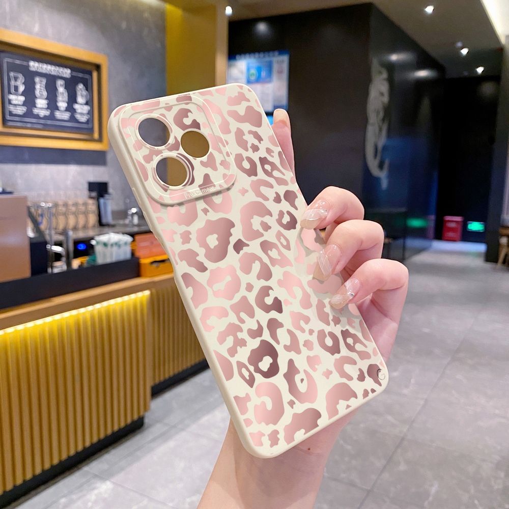 For Realme C61 C63 C65 C67 C53 C51 Note 50 60 C21 C33 C30 C35 C11 2021 C12 C15 C21Y C25Y Realme 12 13 Gradient Leopard Full Protective Case Anti Drop Cover