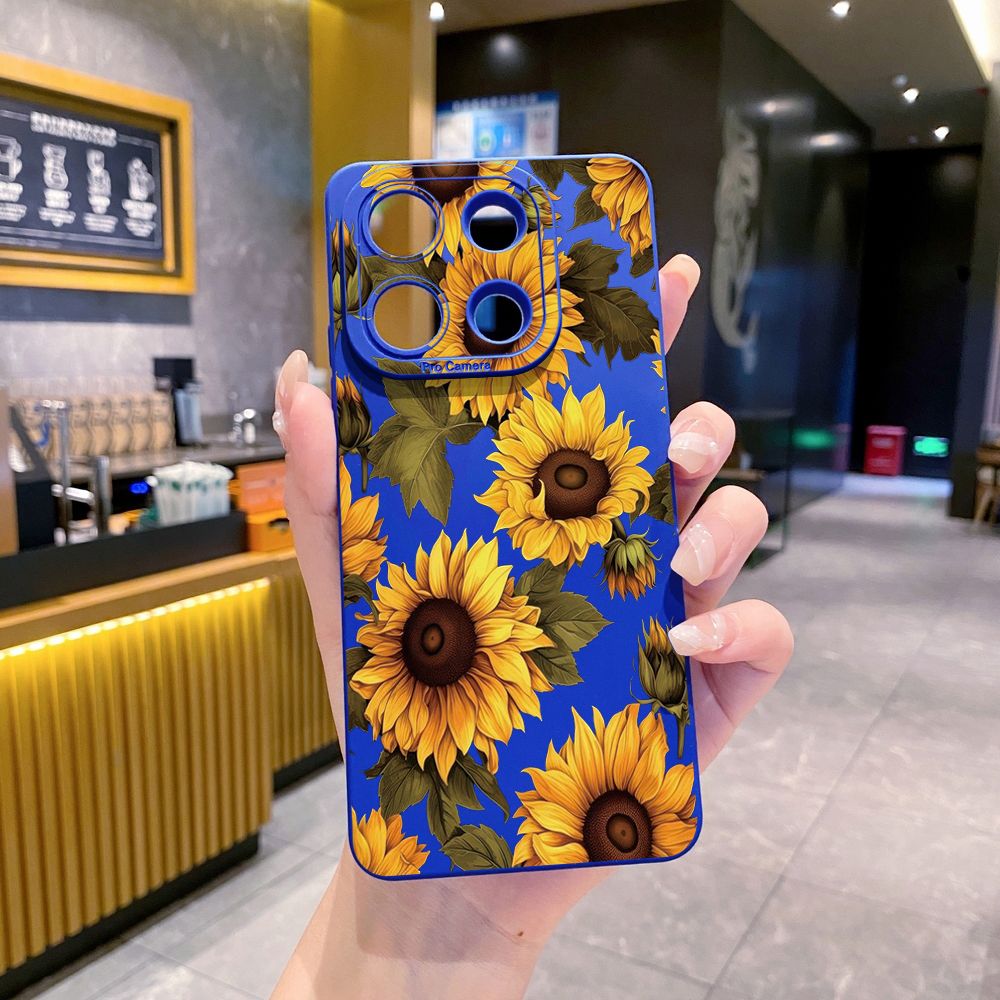 For Xiaomi Redmi Note 13 12 Pro 5G 12S 11S 13C A1 10 Pro 4G 10S Redmi 10C 9C Beautiful Sunflower Full Protective Case Anti Drop Cover