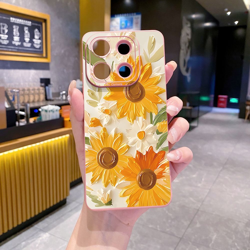 For Xiaomi Redmi Note 13 12 Pro 5G 12S 11S 13C A1 10 Pro 4G 10S Redmi 10C 9C Beautiful Sunflower Full Protective Case Anti Drop Cover