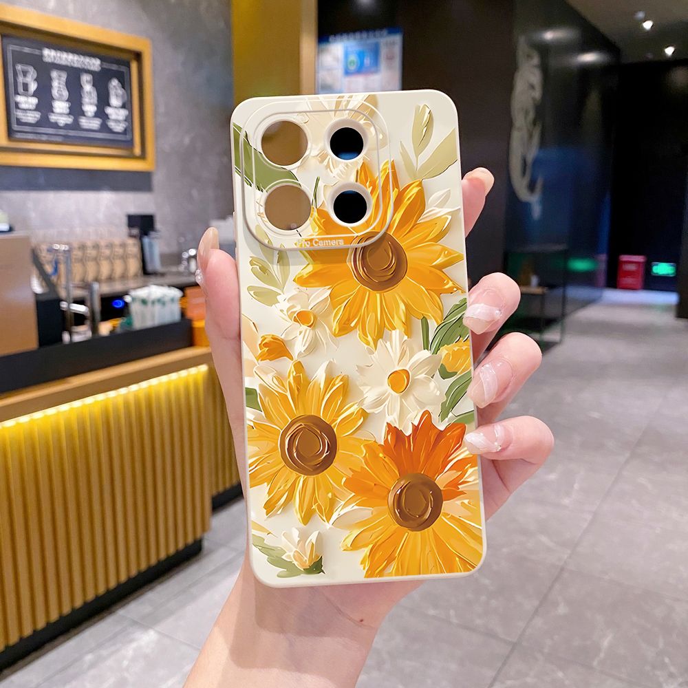 For Xiaomi Redmi Note 13 12 Pro 5G 12S 11S 13C A1 10 Pro 4G 10S Redmi 10C 9C Beautiful Sunflower Full Protective Case Anti Drop Cover