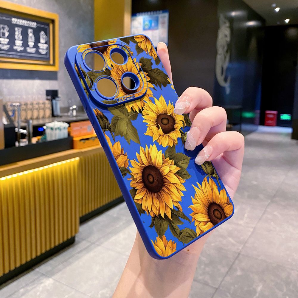 For Xiaomi Redmi Note 13 12 Pro 5G 12S 11S 13C A1 10 Pro 4G 10S Redmi 10C 9C Beautiful Sunflower Full Protective Case Anti Drop Cover