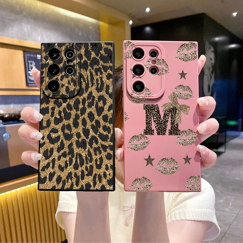 For Samsung Galaxy S24 S23 Ultra S22 Plus Note 20 S21 FE S20 Wild Leopard Print Full Protective Case Anti Drop Cover