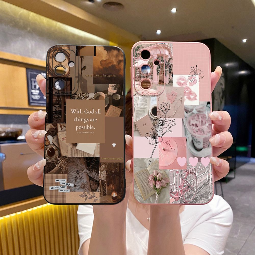For Samsung Galaxy A16 A06 A15 A05 A25 A35 A55 A14 A24 A34 A54 A33 A53 A73 A32 A52S A72 With God all things are Possible Full Protective Case Anti Drop Cover