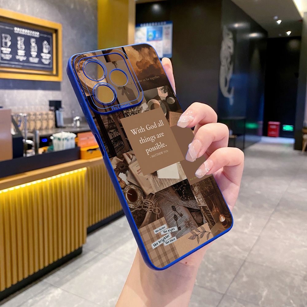 For Realme C61 C63 C65 C67 C53 C51 Note 50 60 C21 C33 C30 C35 C11 2021 C12 C15 C21Y C25Y Realme 12 13 With God all things are Possible Full Protective Case Anti Drop Cover