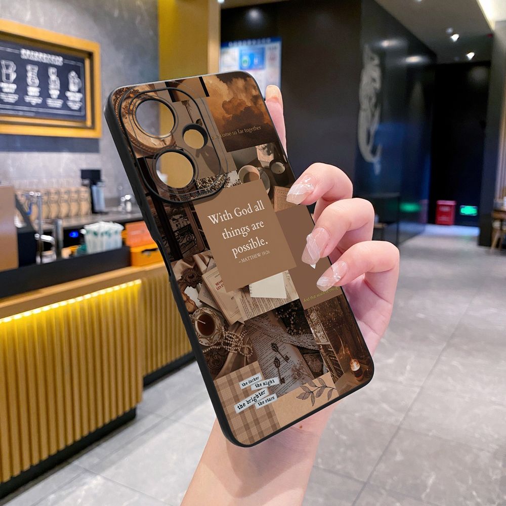 For VIVO Y28 Y03 Y18 Y17S Y27 Y15A Y15S Y02S Y02A Y36 Y33S Y12S Y12A Y01 Y1S Y20A Y22 With God all things are Possible Full Protective Case Anti Drop Cover
