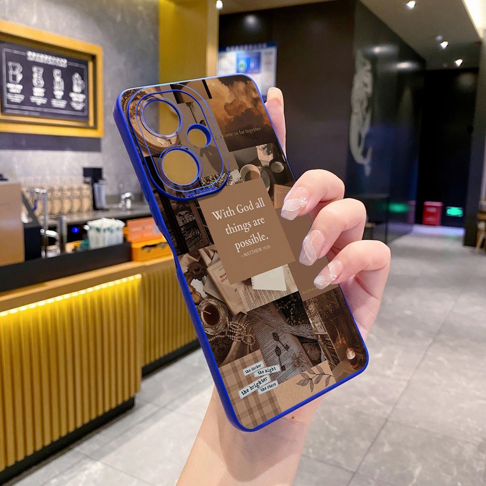 For VIVO Y28 Y03 Y18 Y17S Y27 Y15A Y15S Y02S Y02A Y36 Y33S Y12S Y12A Y01 Y1S Y20A Y22 With God all things are Possible Full Protective Case Anti Drop Cover