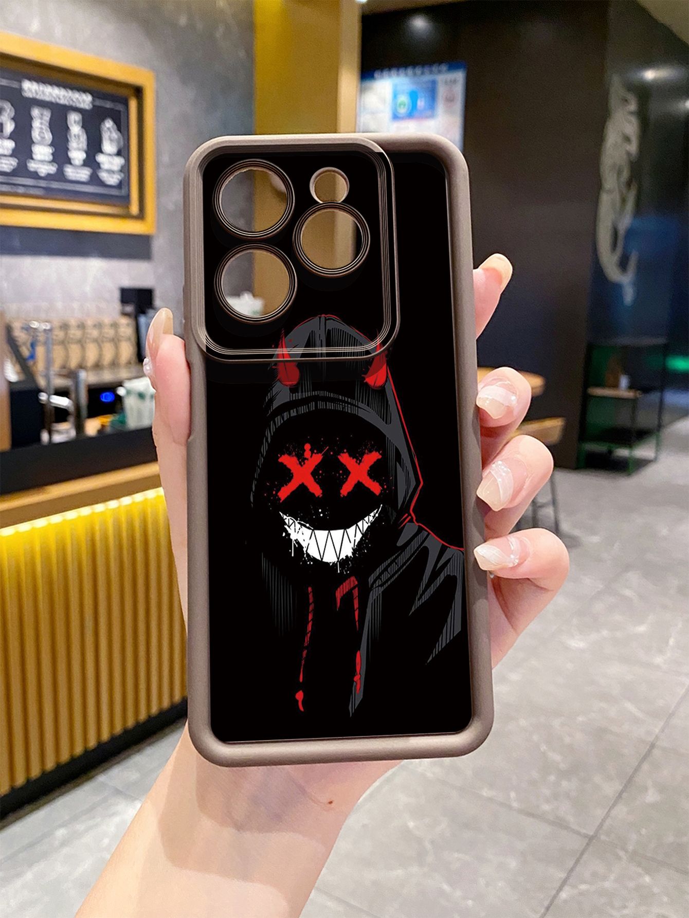 for Infinix Hot 40i 40 Pro 30 Play Note 30 Smart 8 Cute Evil Clown Girl  Full Protective Phone Case Anti Drop Cover
