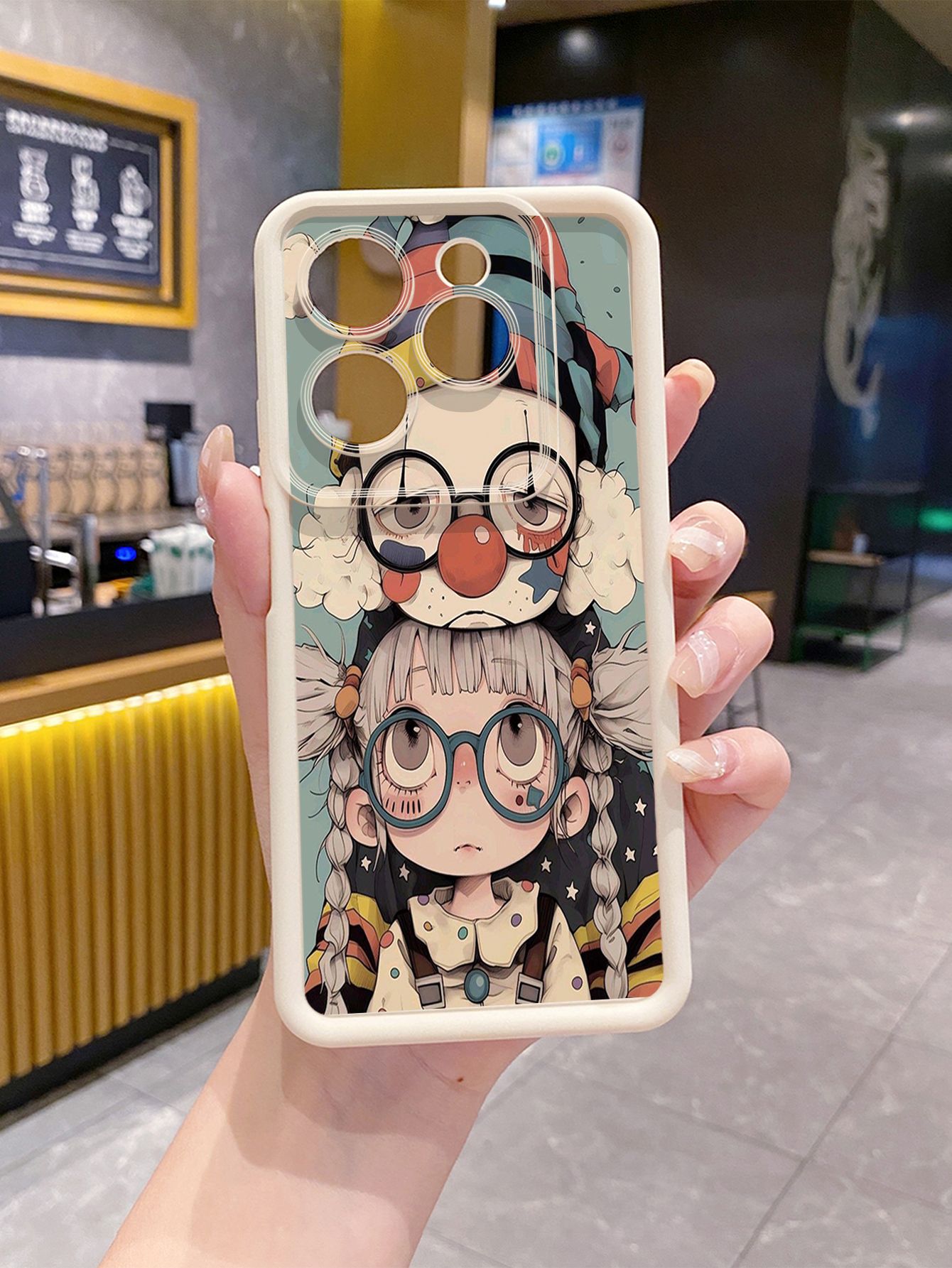 for Infinix Hot 40i 40 Pro 30 Play Note 30 Smart 8 Cute Evil Clown Girl  Full Protective Phone Case Anti Drop Cover