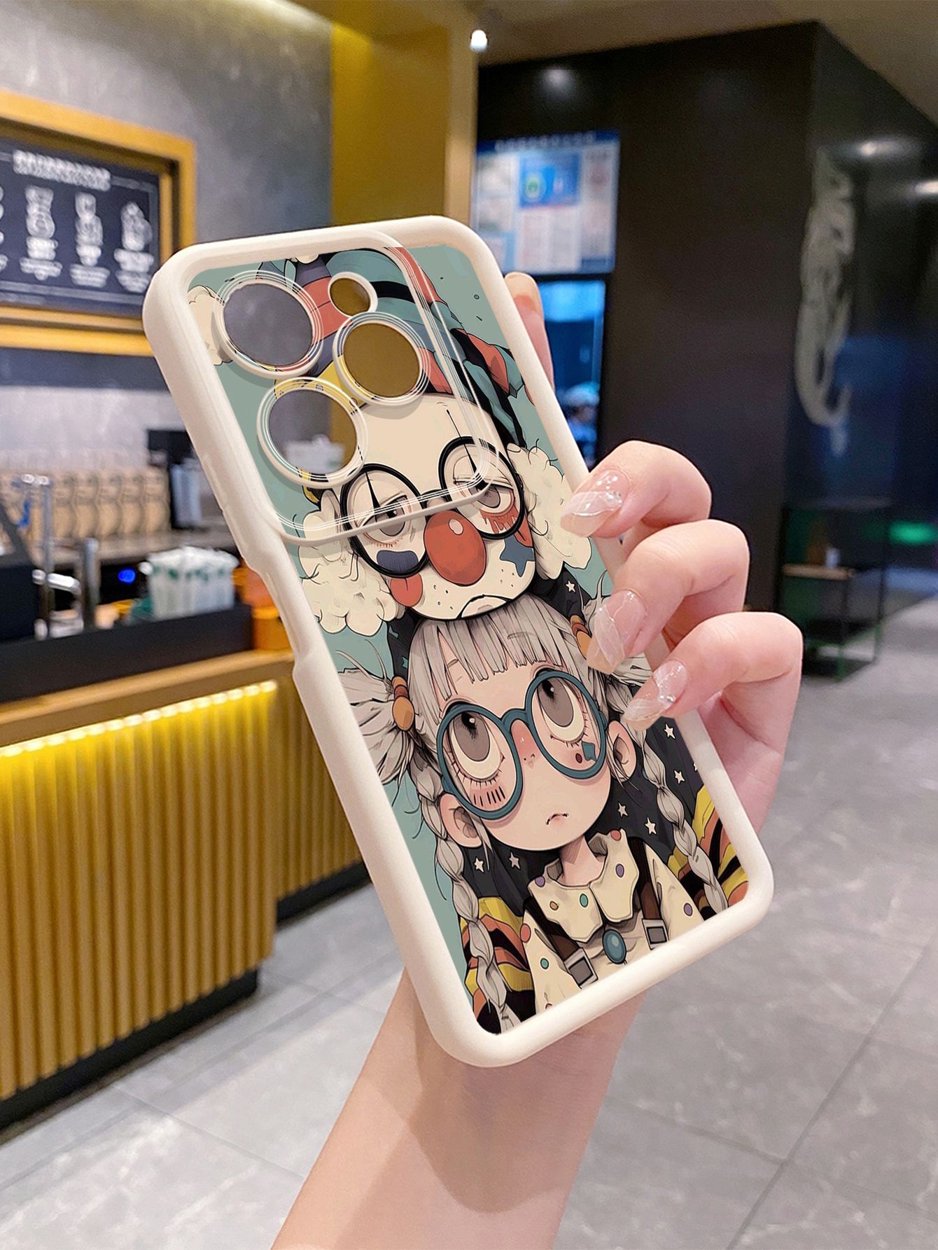 for Infinix Hot 40i 40 Pro 30 Play Note 30 Smart 8 Cute Evil Clown Girl  Full Protective Phone Case Anti Drop Cover