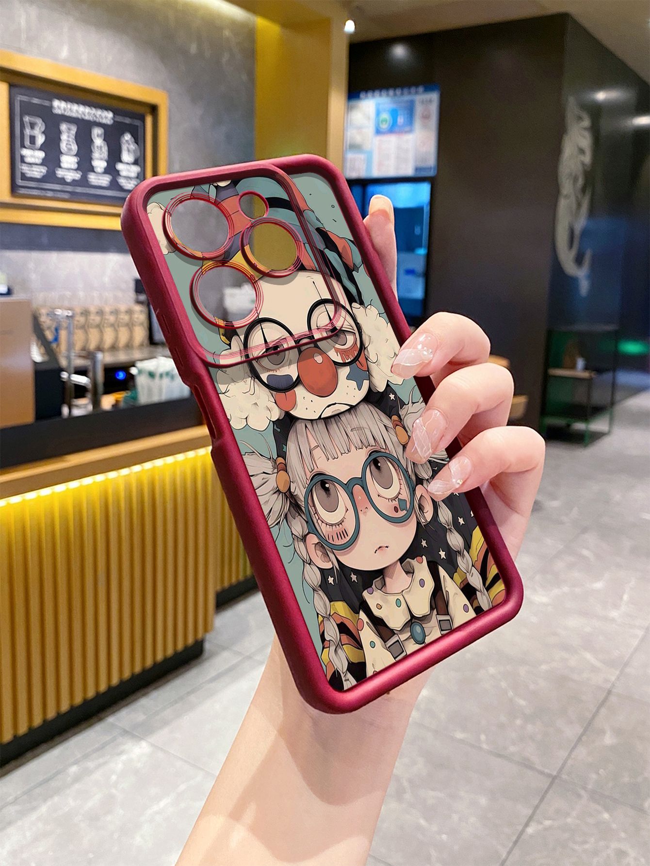 for Infinix Hot 40i 40 Pro 30 Play Note 30 Smart 8 Cute Evil Clown Girl  Full Protective Phone Case Anti Drop Cover