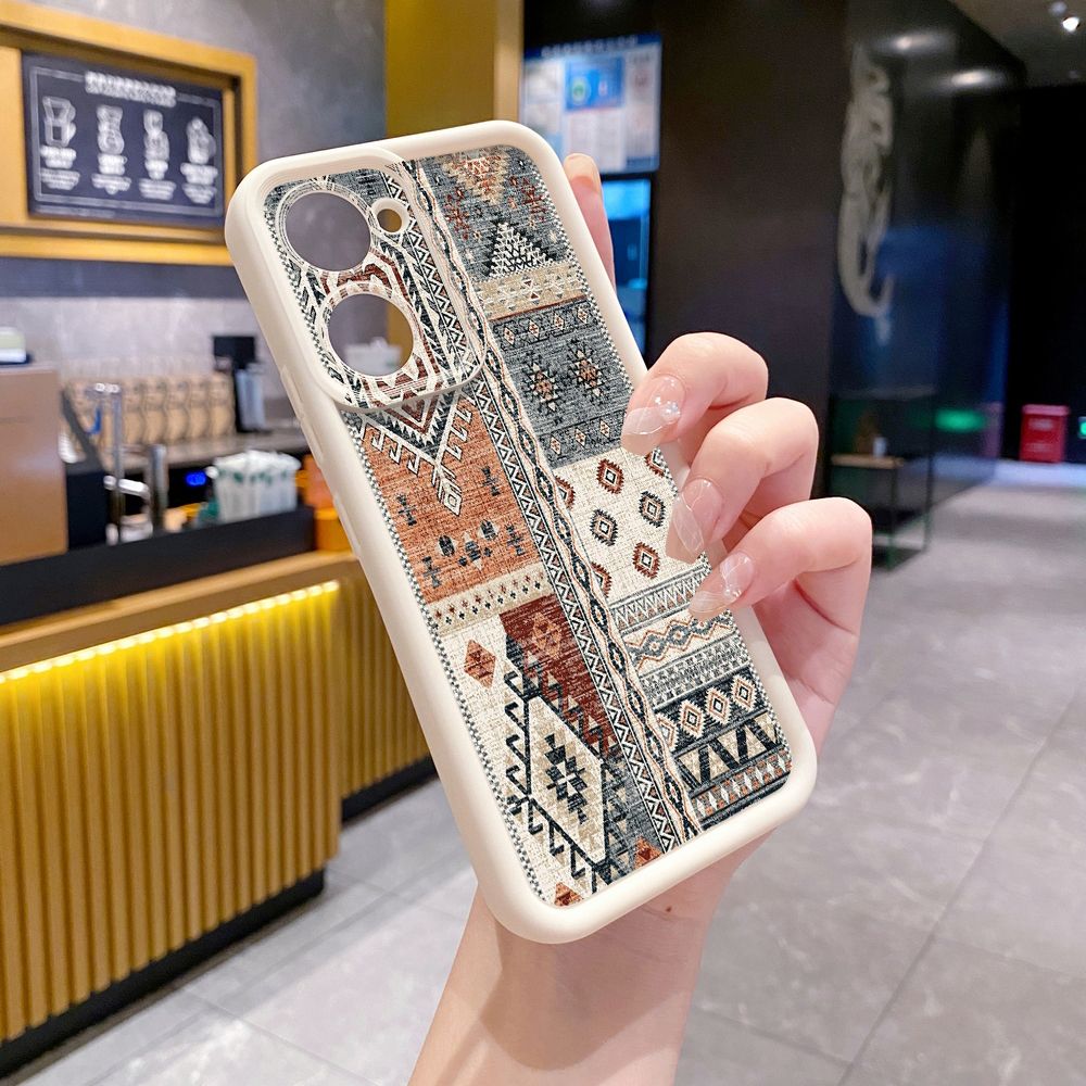 for VIVO Y17S Y27 T1X Y02S Y21S Y02 Y33S Y12S Y18 Y38 Retro Knitting Texture Full Protective Phone Case Anti Drop Cover