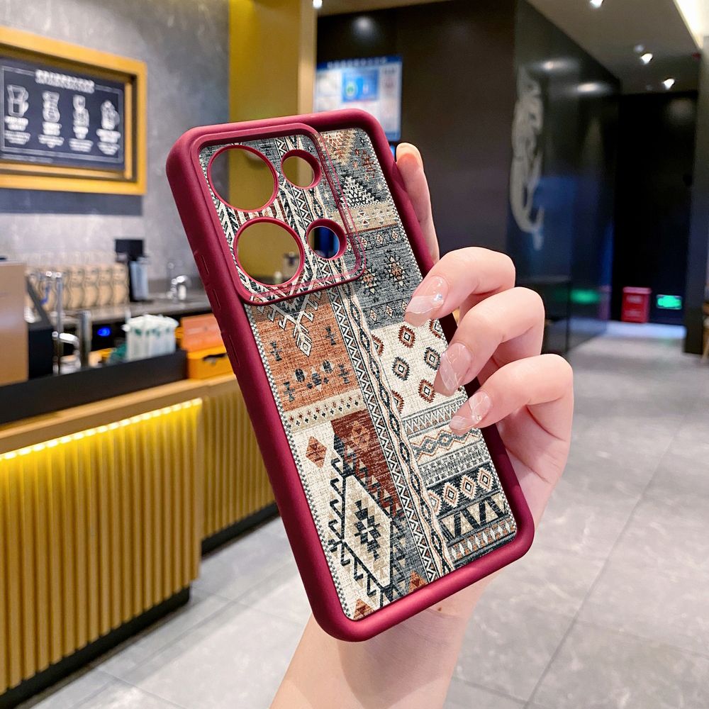 for Xiaomi Redmi Note 13 Pro 5G 12S 4G 12 Turbo 11S 13C 12C Retro Knitting Texture Full Protective Phone Case Anti Drop Cover