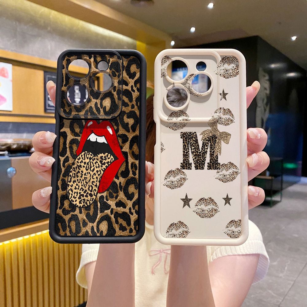 for Infinix Hot 40i 40 Pro 30 Play Note 30 Smart 8 Hot Leopard Mouth Full Protective Phone Case Anti Drop Cover
