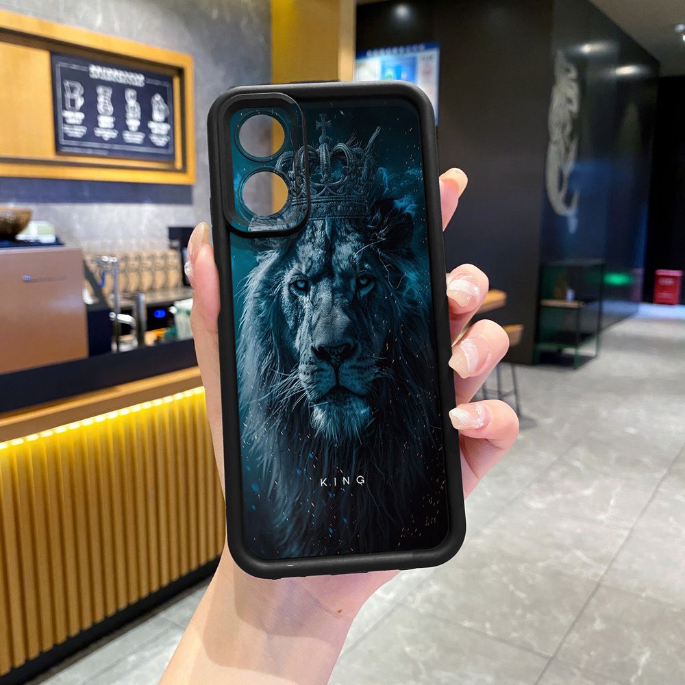 for OPPO A60 A18 A38 A17 A16 A57 A77 4G A59 A98 A78 A58 5G Lion King Full Protective Phone Case Anti Drop Cover