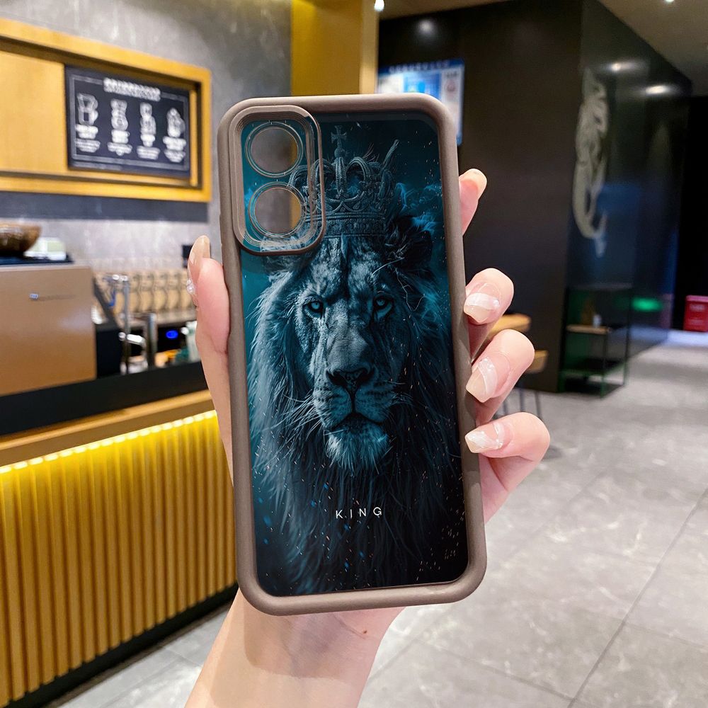 for OPPO A60 A18 A38 A17 A16 A57 A77 4G A59 A98 A78 A58 5G Lion King Full Protective Phone Case Anti Drop Cover