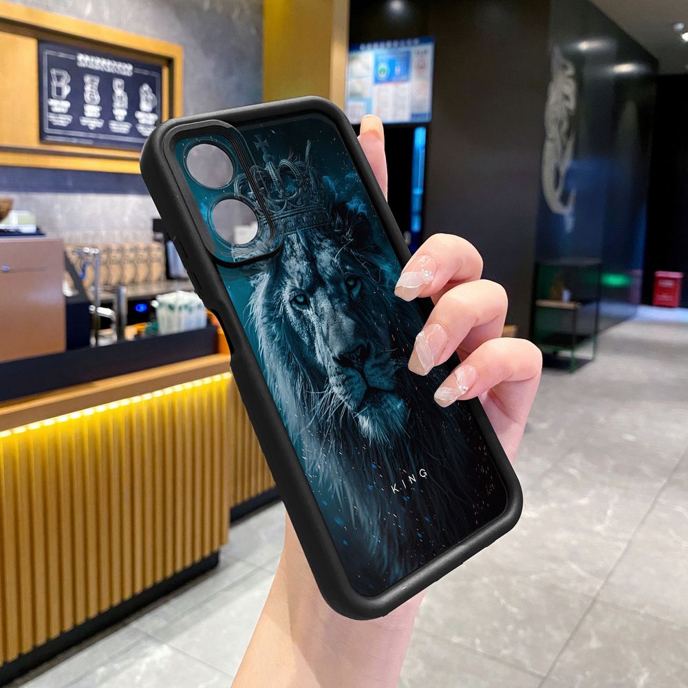 for OPPO A60 A18 A38 A17 A16 A57 A77 4G A59 A98 A78 A58 5G Lion King Full Protective Phone Case Anti Drop Cover