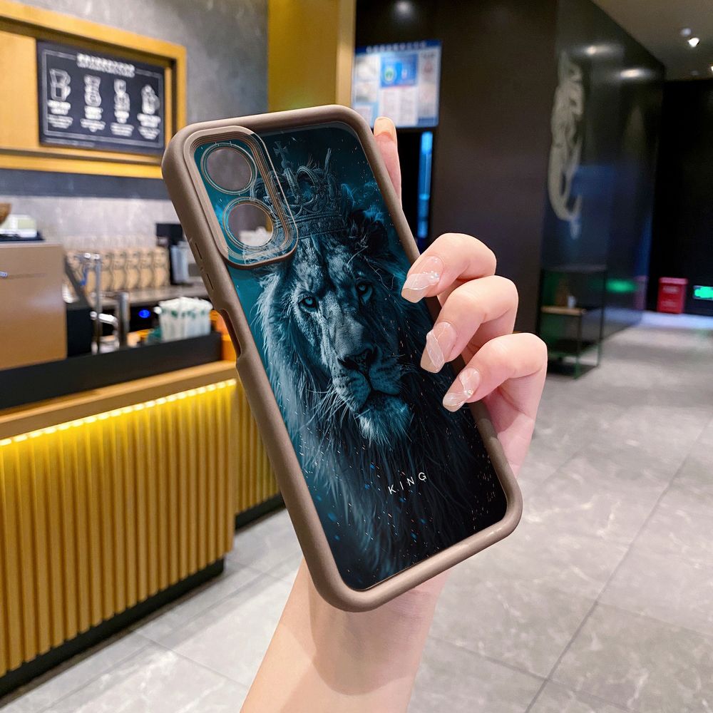 for OPPO A60 A18 A38 A17 A16 A57 A77 4G A59 A98 A78 A58 5G Lion King Full Protective Phone Case Anti Drop Cover