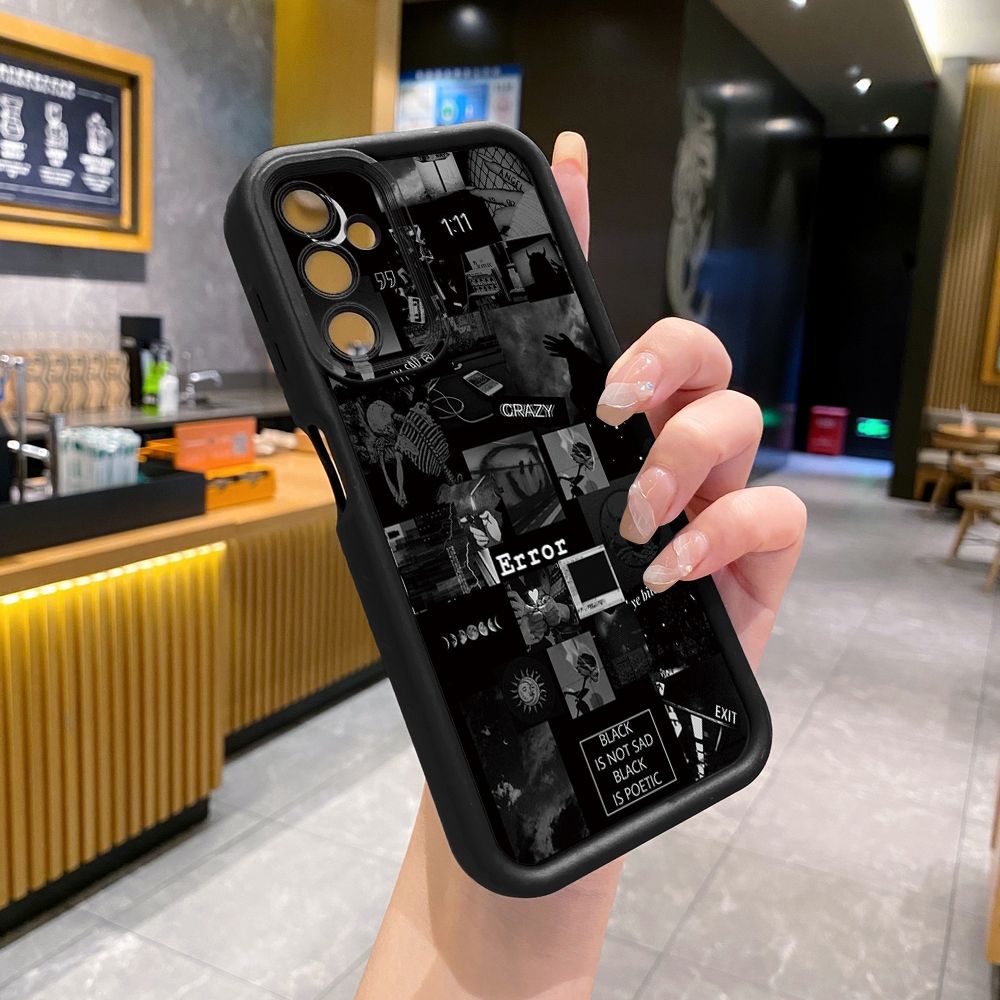 for Samsung Galaxy A15 A05 A35 A55 A14 A34 A33 A53 A73 A32 A52S A72 Poetic Black Full Protective Phone Case Anti Drop Cover