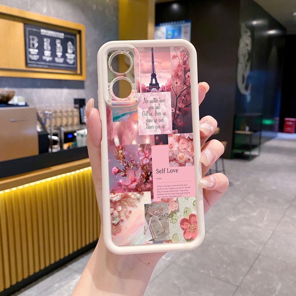 for OPPO A60 A18 A38 A17 A16 A57 A77 4G A59 A98 A78 A58 5G Poetic Black Full Protective Phone Case Anti Drop Cover