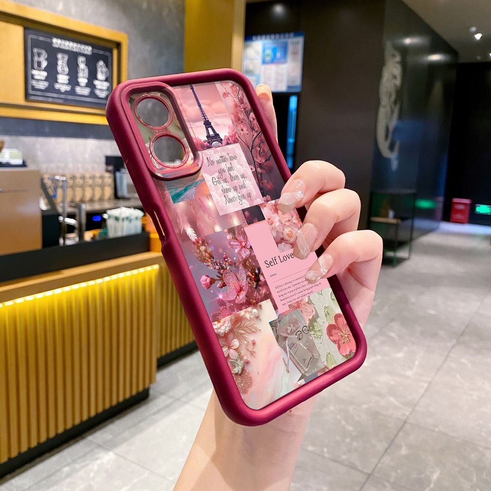 for OPPO A60 A18 A38 A17 A16 A57 A77 4G A59 A98 A78 A58 5G Poetic Black Full Protective Phone Case Anti Drop Cover