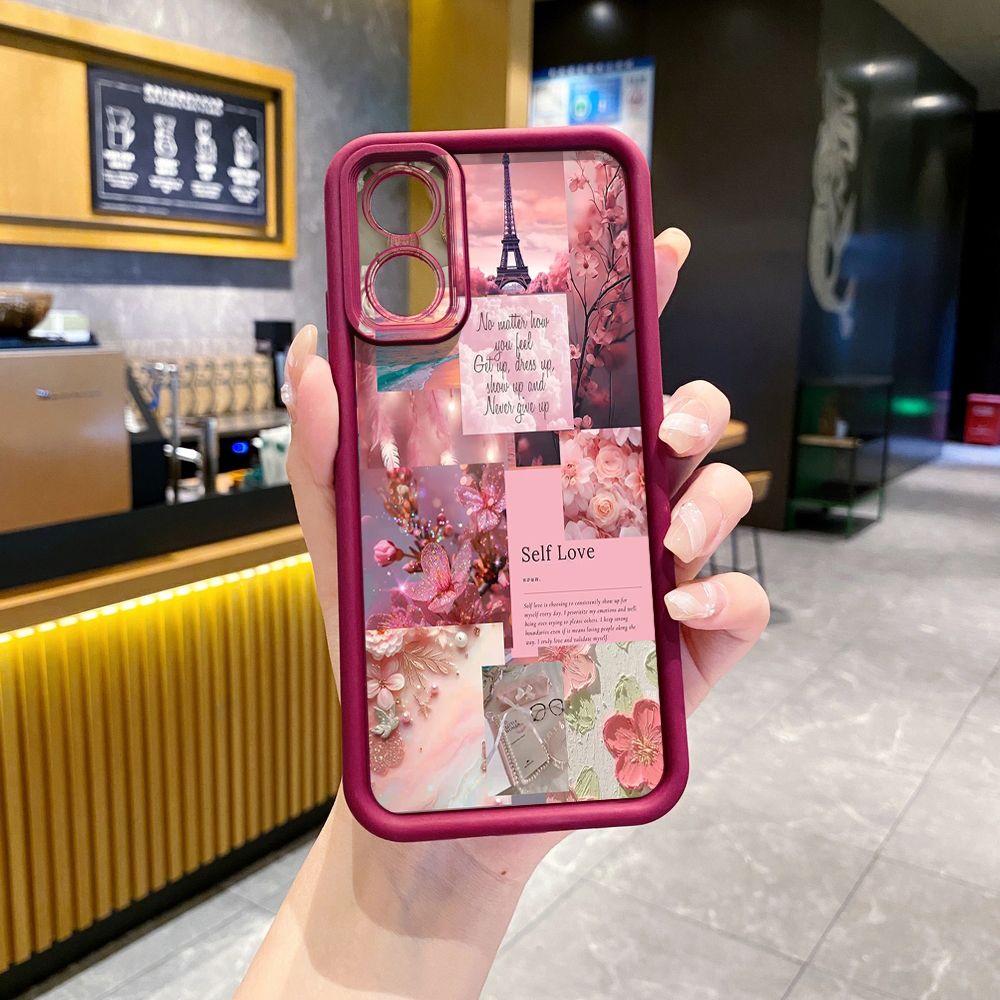 for OPPO A60 A18 A38 A17 A16 A57 A77 4G A59 A98 A78 A58 5G Poetic Black Full Protective Phone Case Anti Drop Cover