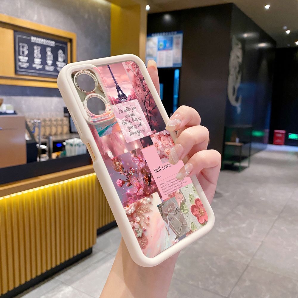 for OPPO A60 A18 A38 A17 A16 A57 A77 4G A59 A98 A78 A58 5G Poetic Black Full Protective Phone Case Anti Drop Cover