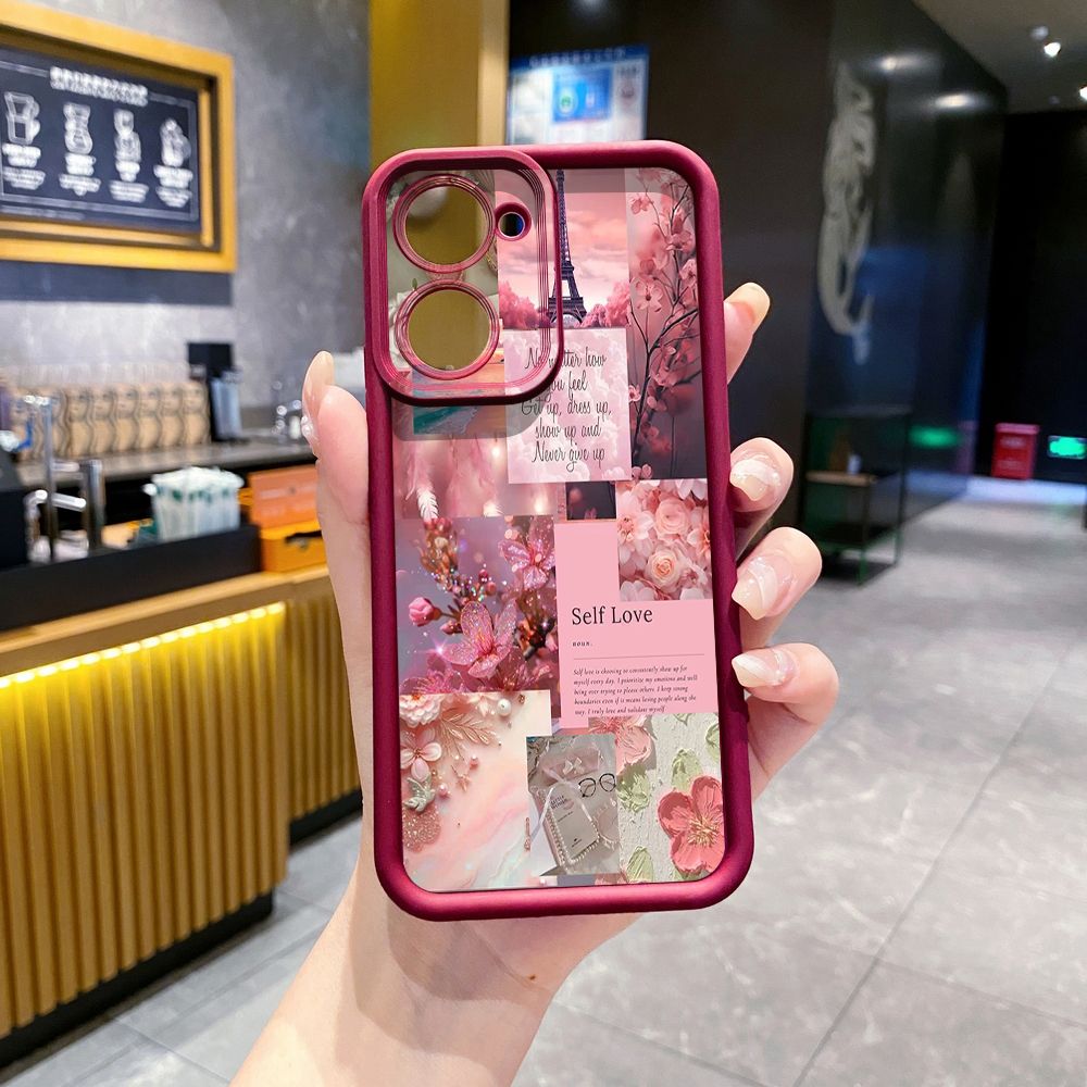 for VIVO Y17S Y27 T1X Y02S Y21S Y02 Y33S Y12S Y18 Y38 Poetic Black Full Protective Phone Case Anti Drop Cover